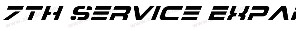 7th Service Expanded Italic字体转换